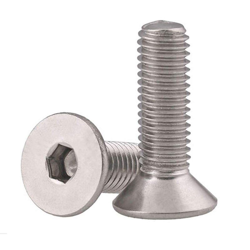 MewuDecor M6-1.0 x 12/16/20/25/30mm Flat Head Socket Cap Screws, Allen Socket Drive, DIN 7991, Stainless Steel 18-8 (304), Bright Finish, 50 PCS - Image 4